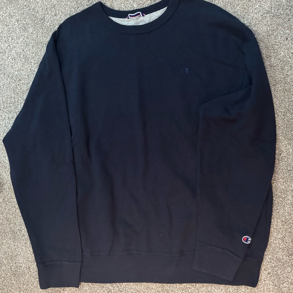 Champion Men's Dark Blue Crewneck Sweater